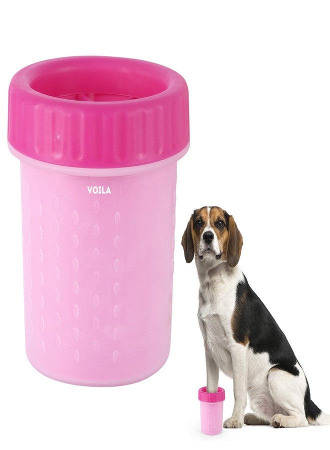 Voila Dog Paw Cleaner Cup, Portable & Easy-to-Use Pet Paw Washer for Dogs & Cats, Gentle Silicone Bristles for Safe Cleaning, Ideal for Small, Medium & Large Breeds, (Pack of 2) Pink - Image 4